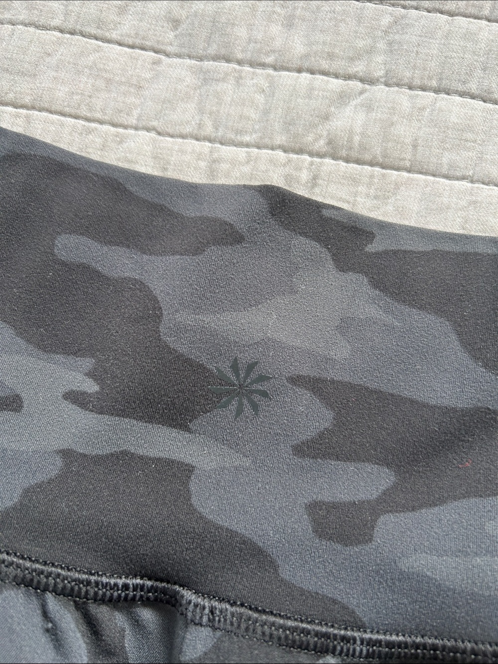 Athleta Salutation camo, gray, black jogger nylon comfy high rise pants L - Picture 10 of 12